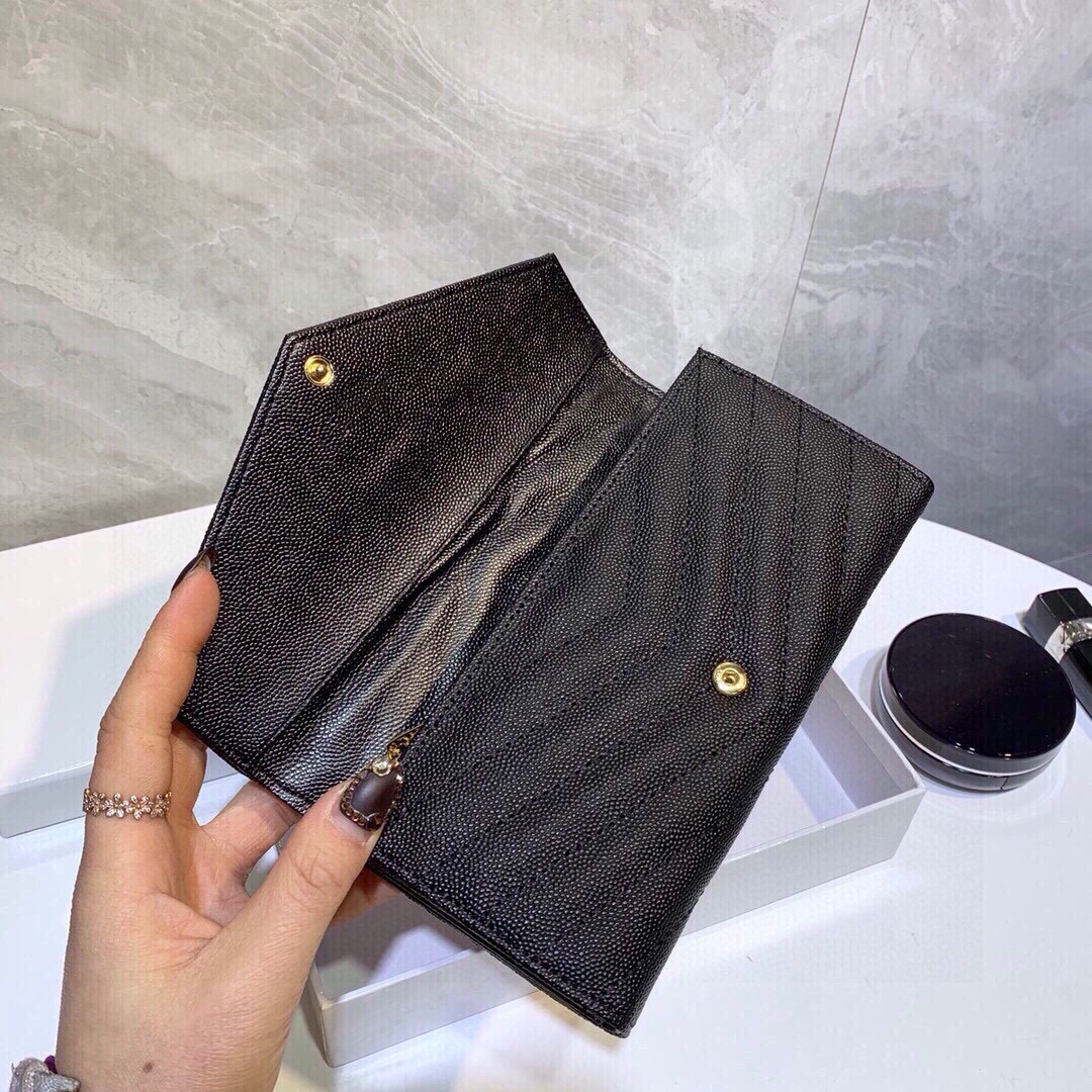 

High Quality classic wallet long purse for women AND MEN leather wallet best selling fashion ang popular style new arrive, Black