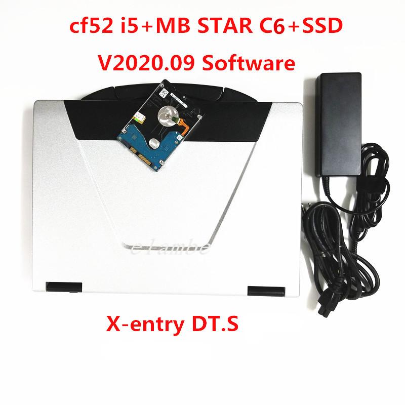 

2020 CF52 CPU 4GB Laptop with MB STAR C6 with 5 Cables SD connect Diagnosis Multiplexer v2020.09 360GB ssd/320GB hdd