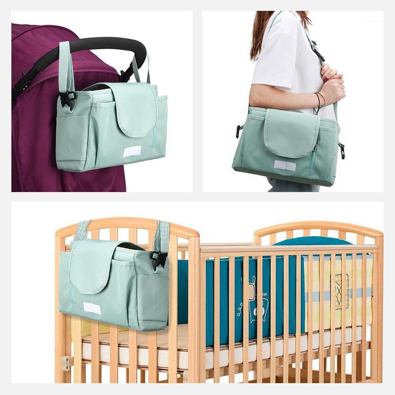 

New Baby Stroller Hanging Bag Portable Bag Mother-to-Child out Mummy Diaper Fashion Simple Mom Package1, Green