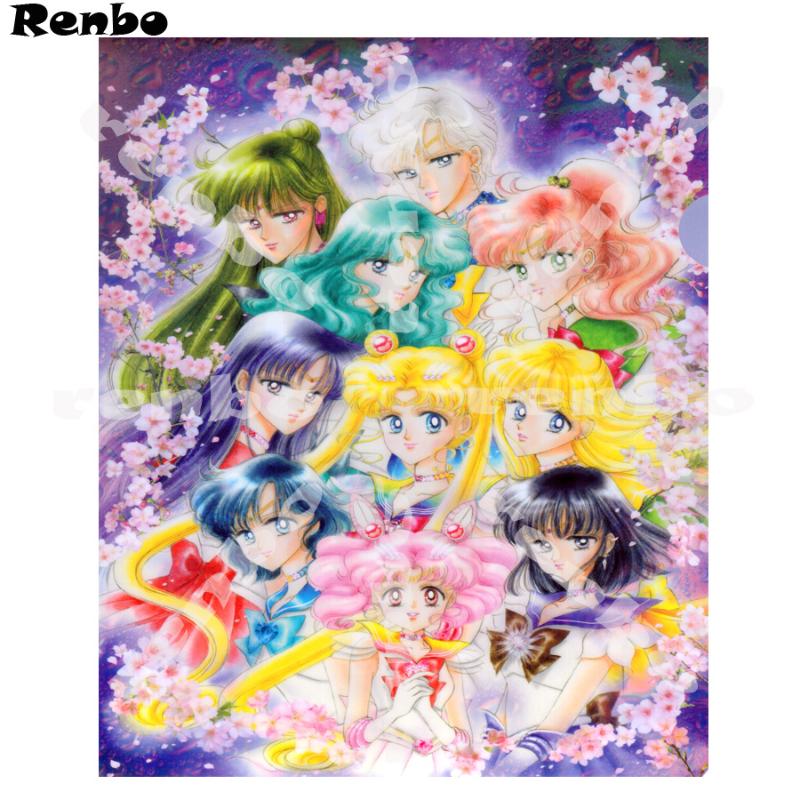 

Full Square 5D DIY Cross Stitch,Diamond Painting Japanese cartoon Sailor Moon diamond Mosaic Embroidery crafts Home Decoration