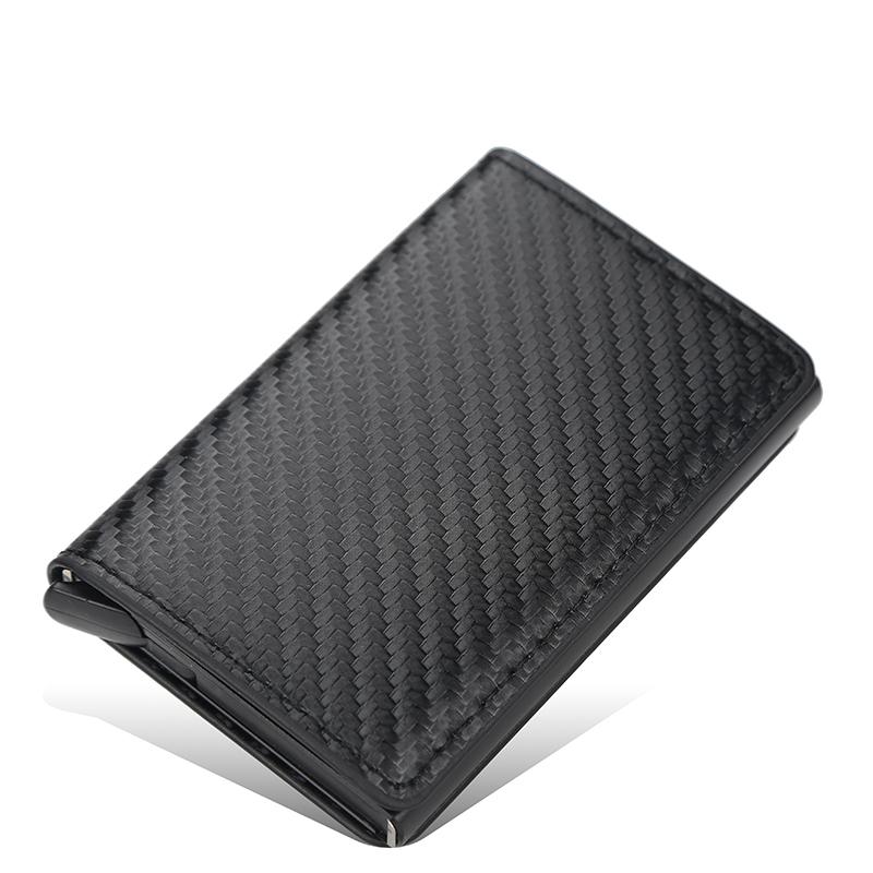 

Steel box card box automatic cartridge card sleeve male wallet, Black
