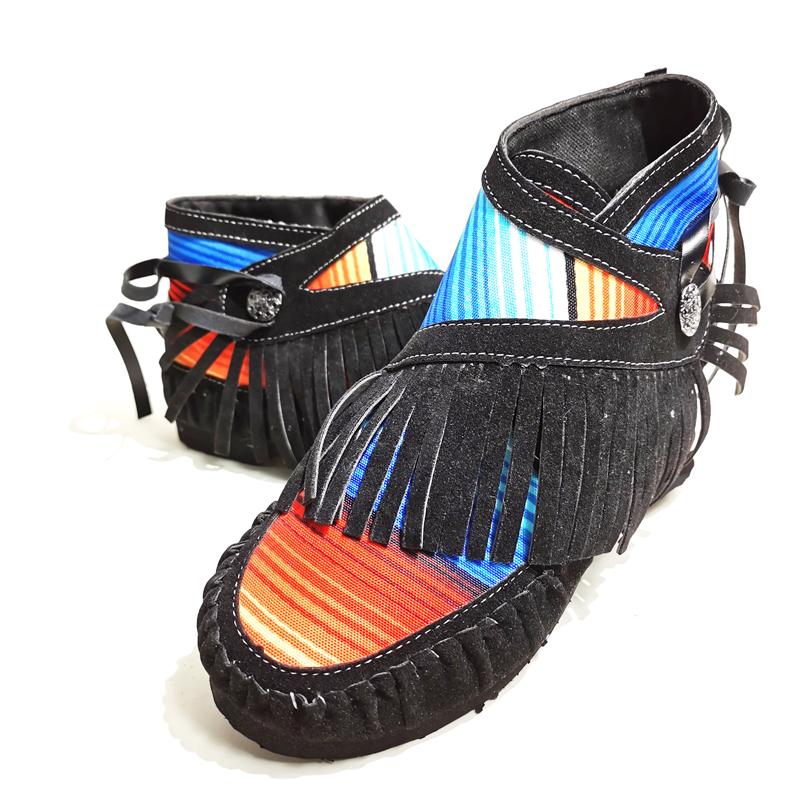 

2020 New Women Ankle Boots Autumn Casual Flat Retro Boots Female Fashion Tassels Ladies Women Shoes Plus Size 43, Black