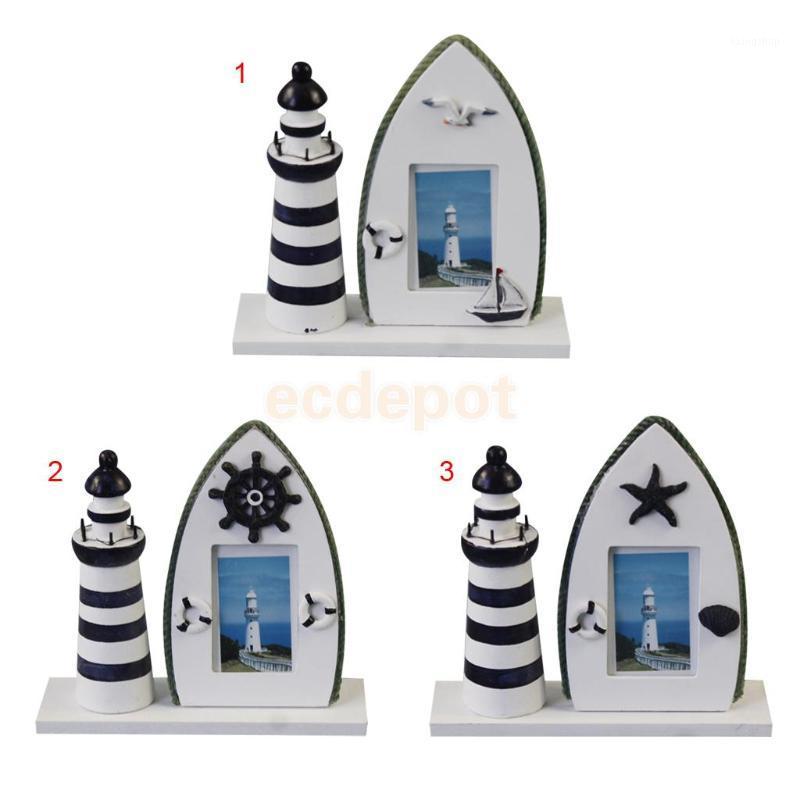 

Mediterranean Solid Wood Frame Handmade Room Lighthouse Photo Frame- Sailboat/Rudder/Starfish1
