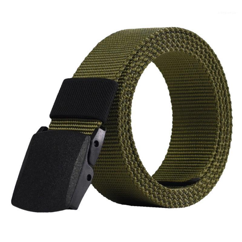 

Belts Luxury Canvas Wide Belt For Men Women Hiking Camping Travel Tactical Waist With Metal Buckle Elastic Waistband, Black;brown