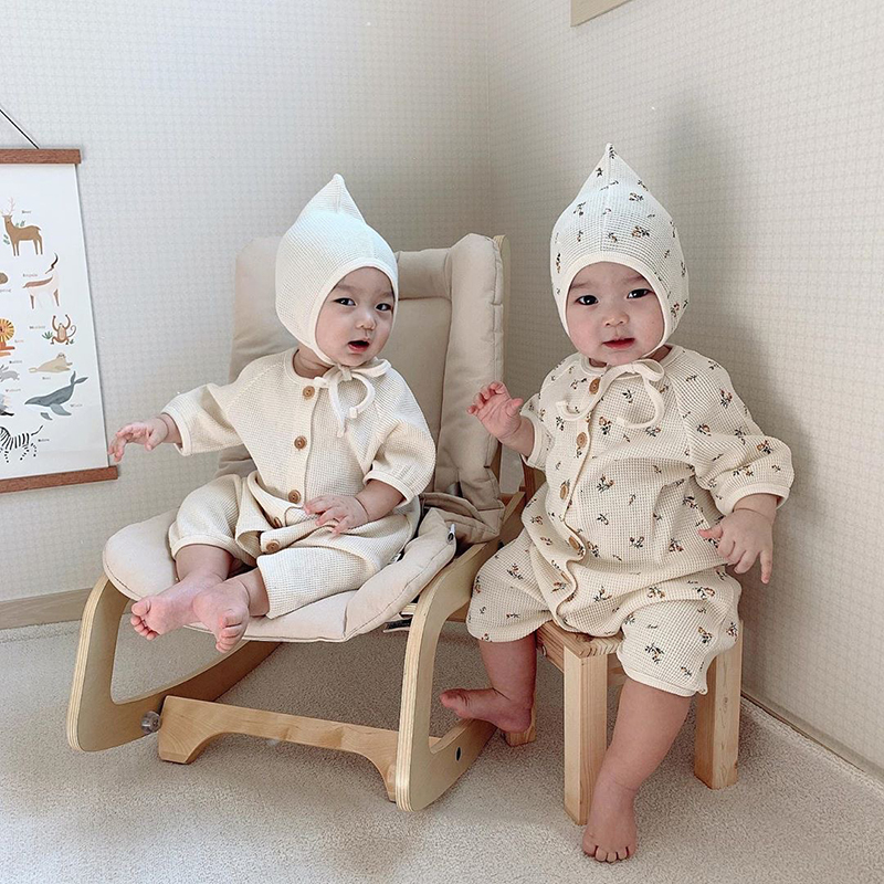

2021 New Summer Short Sleeve Cotton O-neck Rompers Cute Newborn Boys Girls Jumpsuit Baby Clothes Ni6u, Floral set