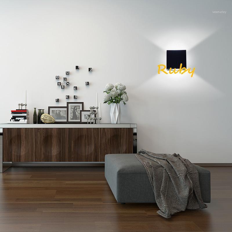 

Free Shipping Modern Brief 6W Lampada Rectangle Wall Light Dimmable 110V 220V Surface Mounted Indoor Bulb Lighting 5pcs ONDENN1