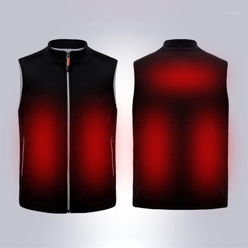 

Winter Unisex USB Heating Vest Graphene Carbon Fiber Heating Vest Electric Shake Velvet Outdoor Ski Fishing Warm Clothes1, Black