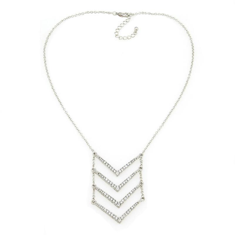 

UKMOC Maxi Necklaces Fashion Statement Jewelry Charming Long Rhinestone Multilayer Geometry Pendant Necklace Woman Accessories
