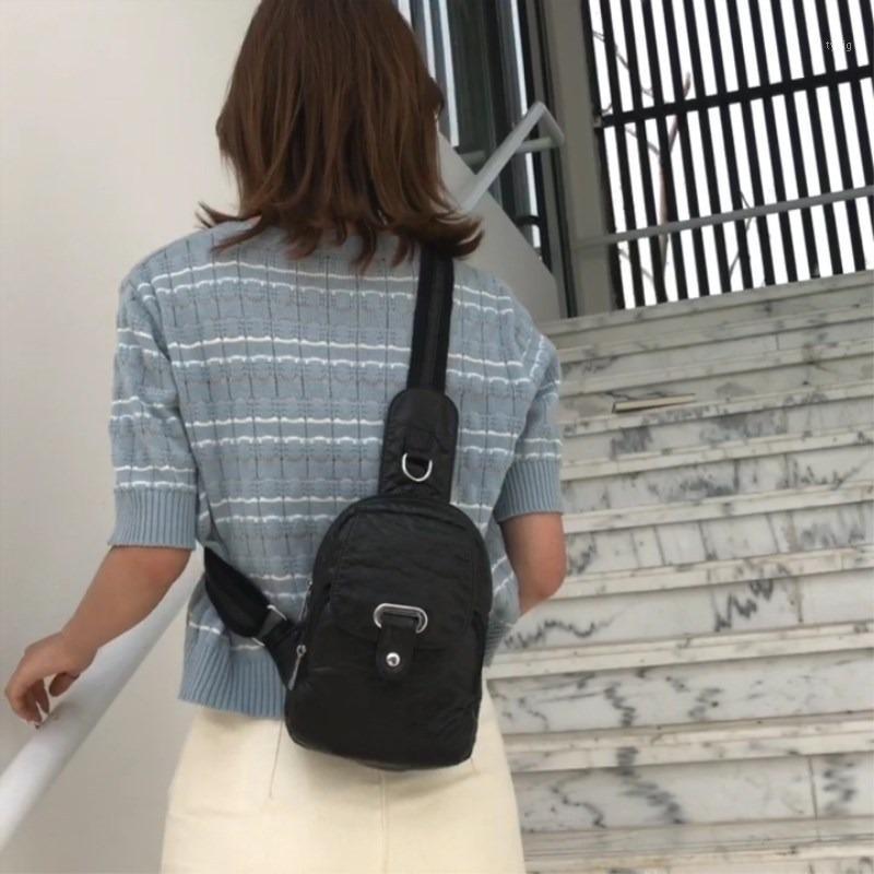 

2020 new women's chest bag fashion simple ladies shoulder bag Korean casual ladies shoulder1, Black