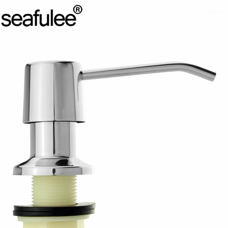 

Polish Finish Stainless Steel Kitchen Sink Liquid Soap Dispenser 17OZ Bottle 3.15 Inch Threaded Tube for Thick Deck Installation1