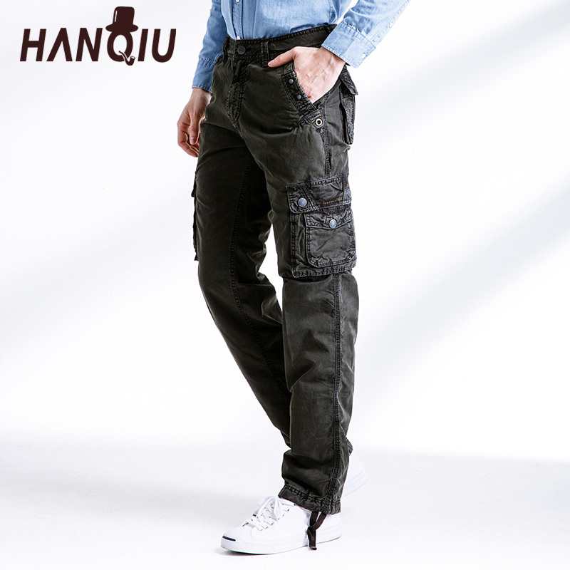 

2020 Cargo Pants Men Solid Pure Cotton Loose Multi-Pocket Trousers Casual Male Army Tactical Military Men Pants, Gray