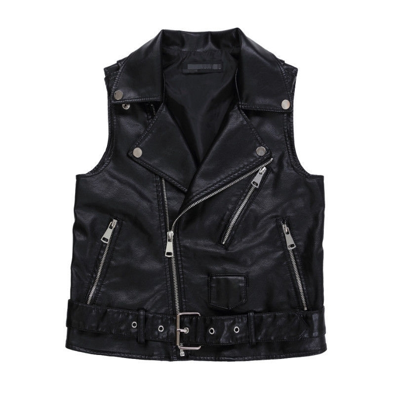 

2021 black sleeveless plutonium leather female winter jacket vest plus size 4xl y185 1CMO, Heise