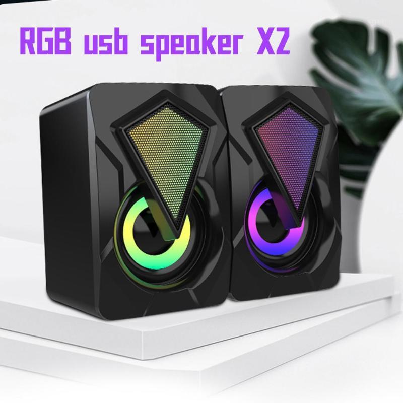 

USB Bluetooth Speaker Column Wired Computer Speakers Mini Portable Gaming Speakers 2.0 USB Powered Stereo with LED Light Laptop1