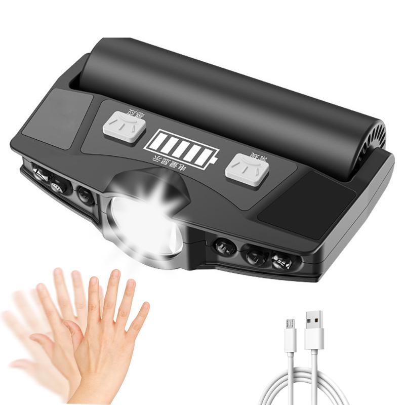 

Highlight LED headlights Motion Sensor head lamp USB rechargeable Outdoor waterproof fishing headlights Portable cap headlamp