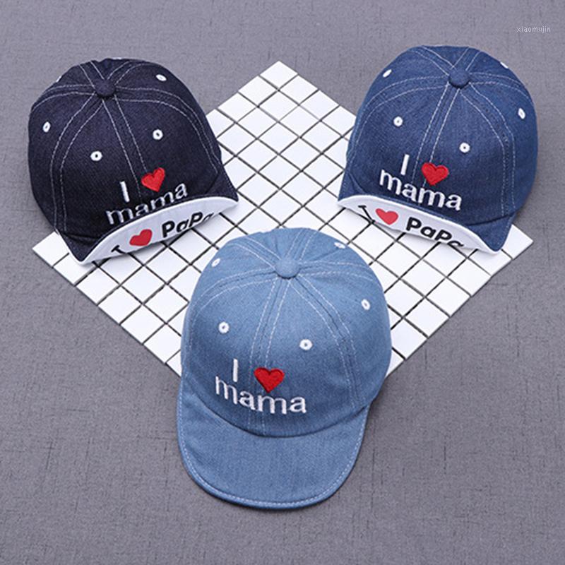 

Baby Hat Fashion Denim Hats Pama Letters Kids Baseball Caps Summer Boy Girl Sun Hats Accessories for 3-12 Months Baby Visor Caps1, Blue