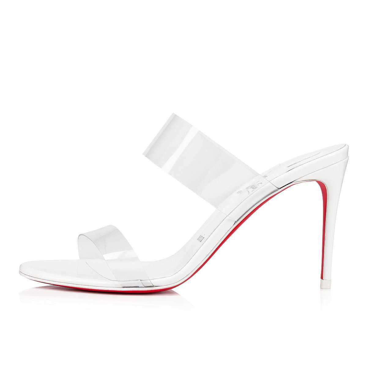 

Red Bottom Sandals Women Shoes Luxury Designer Brand Top Quality Mules Slides Patent Leather High Heel PVC -43 With Box Wedding Party