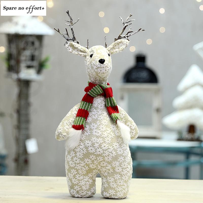 

White Fabric Doll Christmas Decoration Desktop Counter Decoration Christmas Gift Bag Landscaping Home