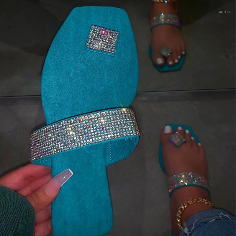 

Crystal Bling Slippers Women Summer Flat Sandals Jelly Shoes Female Flip Flops Outdoor Beach Ladies Slides Plus Size Slides1, Color 1