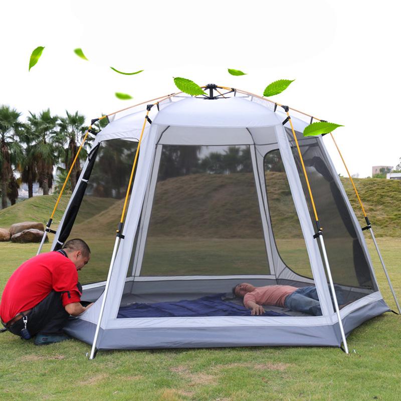 

Selfree Automatic Outdoor Camping Anti-UV Hexagonal Aluminum Pole Big Tent 4-6 Person Awning Recreational Picnic Outdoor Tool