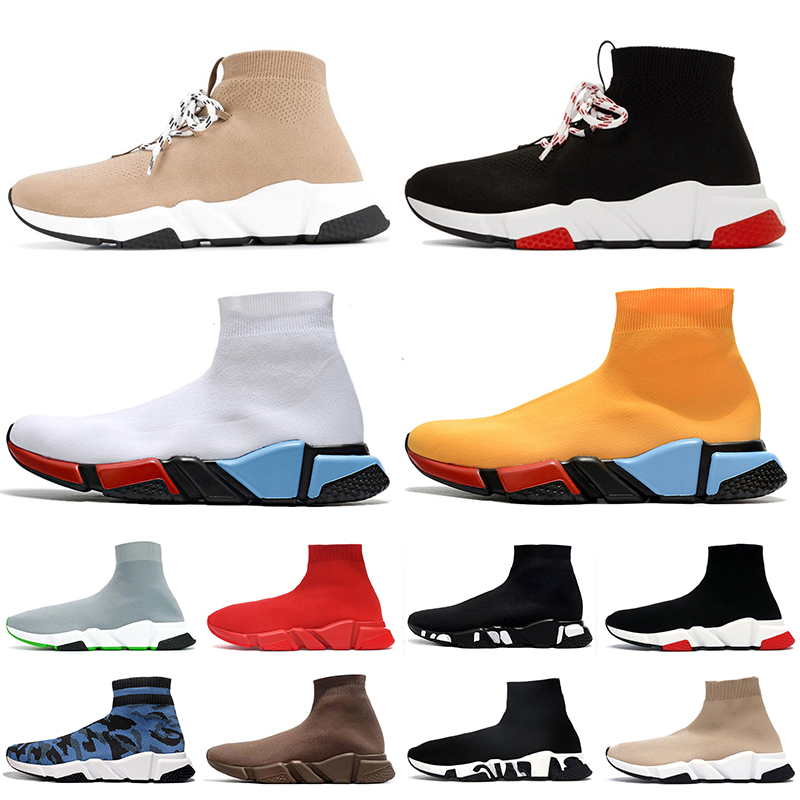 

Wholesale Laces Graffiti Sock Shoes Luxurys Designers Women Mens Casual Shoes Tripler Vintage Womens Boots Mens Sock Trainers ACE Sneakers, No.10 camo 36-45