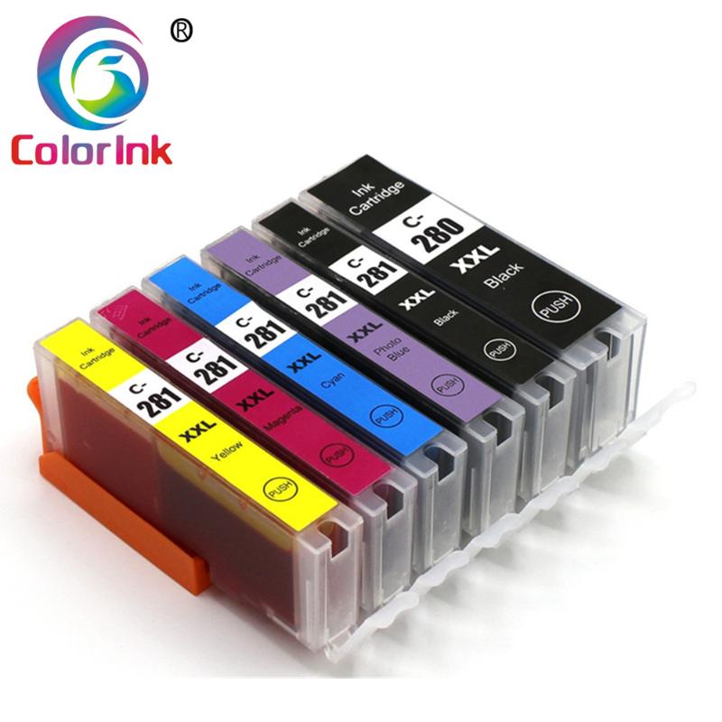 

ColorInk PGI280XXL CLI281XXL ink cartridge 280XL 280 for Canon 280XXL 281XXL PIXMA TS8120 TR7520 TS6120 TS9120 TR8520 printer