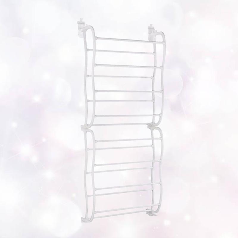 

1pc Hanging Shoe Rack Eight Layer Creative Over Door White Organizer Shoes Shelf Slippers Holder for Bathroom1