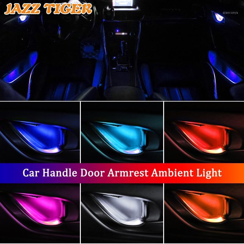 

4PCS Ambient Light Car Interior Inner Door Bowl Handle Armrest Light Atmosphere For X1 X3 X4 X5 X6 Z4 F20 F21 E87 E881