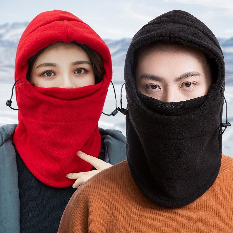 

Outdoor Ride Wind-proof Hat Women's Winter Warm Cold-proof CS Cover Masked Autumn Cover Winter Catching Cap Male and Female1, White