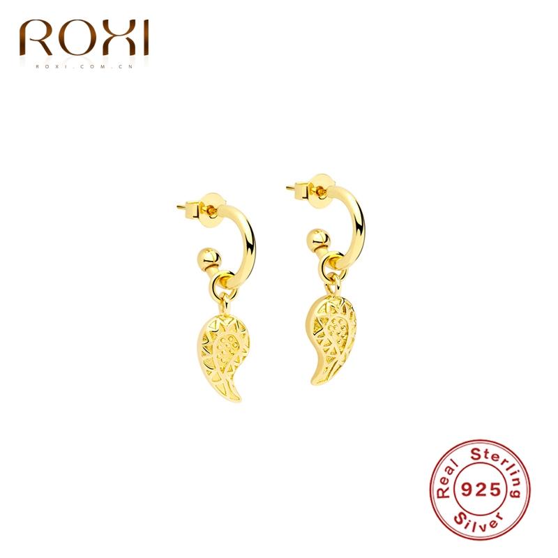 

Stud ROXI Ins Wing Earrings For Women Comma Symbol Earings 925 Sterling Silver Jewelry Unusual Piercing Pendientes