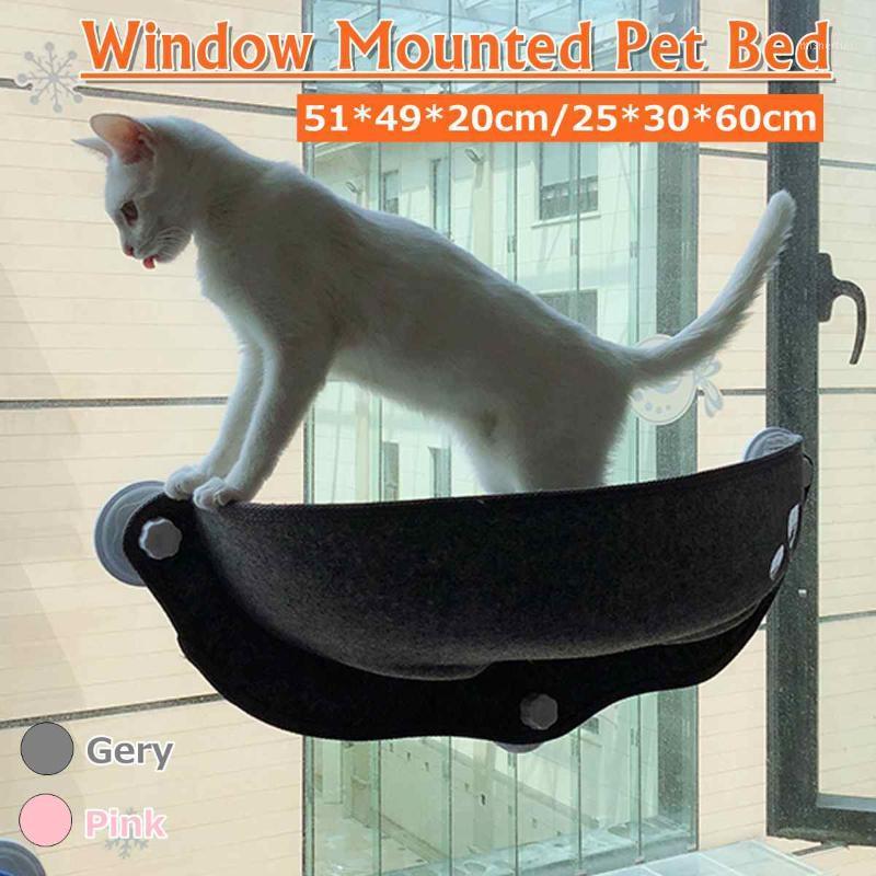 

Hot Sale Pet Hammock Beds Bearing 20kg Cat Window Lounger Suction Hammock Pet Cat Window shelf Comfortable Ferrets Bed1