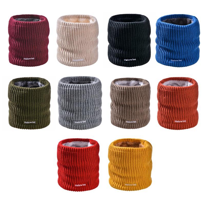 

Unisex Winter Men Women Warm Knitted Ring Scarves Thick Elastic Knit Mufflers Children Neck Warmer Boys Girl Plush Scarf Collar