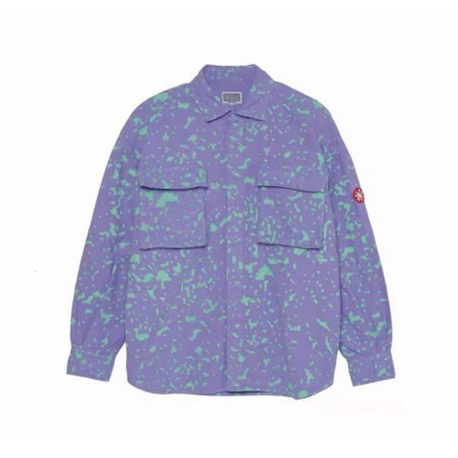 

2021 New Purple Cavempt C.e Noise Flannel Big Men Women Denim Shirt Jacket Cav Empt Shirts 87qd