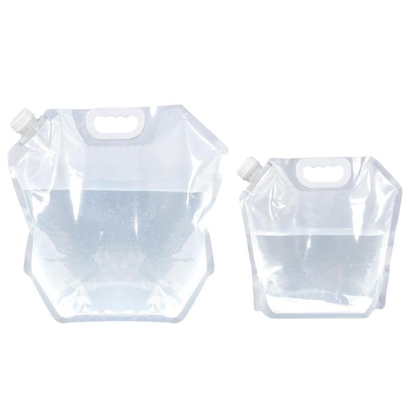 

4pcs PVC Transparent Foldable Water Storage Container Portable Outdoor Sports Travel Camping Hiking Water Bags, 10l