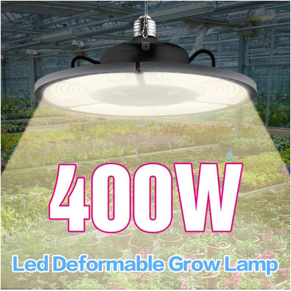 

LED Grow Lights Bulb,E27/E26 400W Foldable Sunlike Full Spectrum Growing Light for Indoor Plants,Vegetables,Greenhouse Hydroponic Grows Lamp