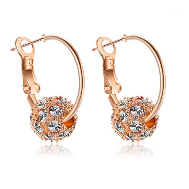 

Korea Crystal Ball Earrings Colorful Zirconia Lucky Ball Transfer Beads Earrings Gold And White Diamonds Women Gifts1