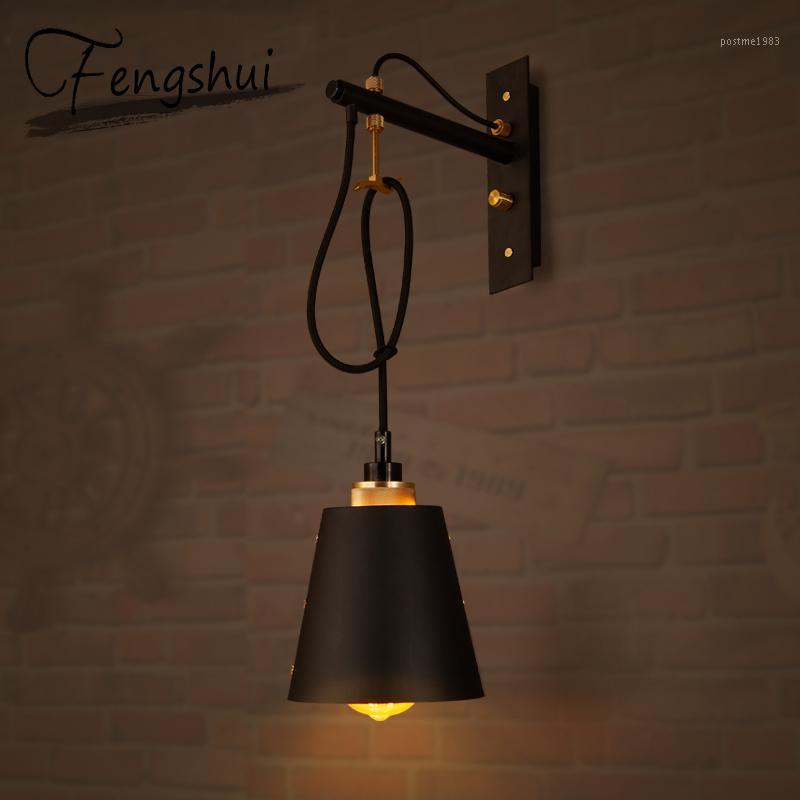 

Vintage Iron LED Wall Lamps Industrial Sconces Bedroom Light Fixture Bedside Bar Restaurant Cafe Loft Decor Corridor Wall Light1