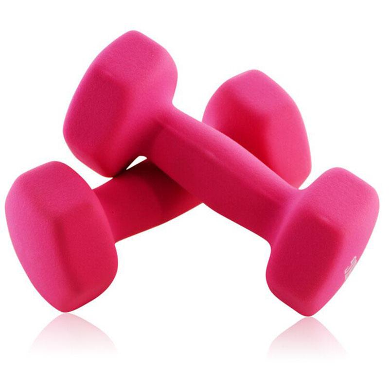 

Fitness dumbells are for both men and women, Red