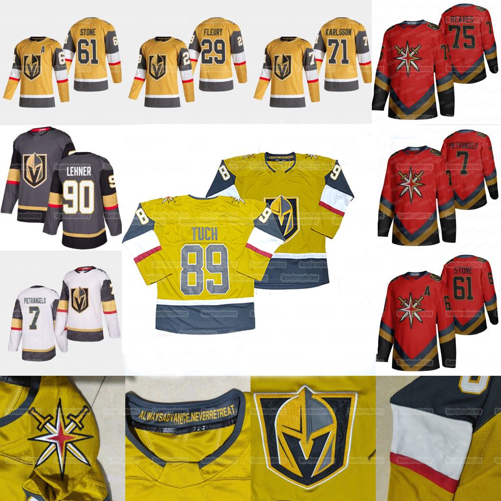 

Youth Vegas Golden Knights 2020 Third Fourth Jersey Marc-Andre Fleury Alex Pietrangelo Ryan Reaves Robin Lehner Mark Stone Pacioretty Tuch, Black;red