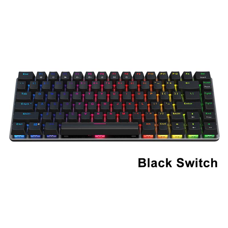 

82 Keys Gaming Keyboard USB Wired Detachable Computer Accessories Mechanical Ergonomic English Universal RGB Backlit Ultra Slim