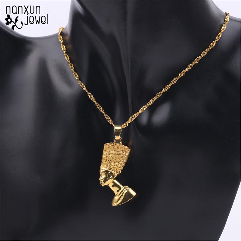 

Ancient Egyptian Pharaoh Pendant Necklace Hip Hop Gold Chain Necklace Women Men Jewelry Punk Choker