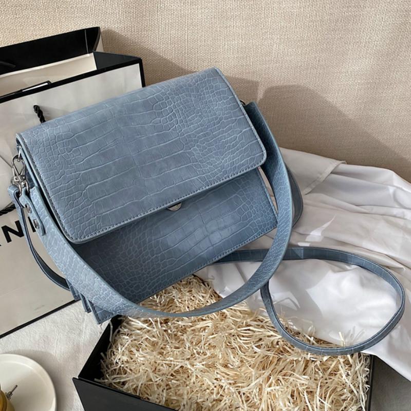 

Silver Fitting Big Alligator Women Messenger Bags 2 Shoulder Strap Brand Colleage Students Handbags Party Shoulder Crossbody Bag, Black