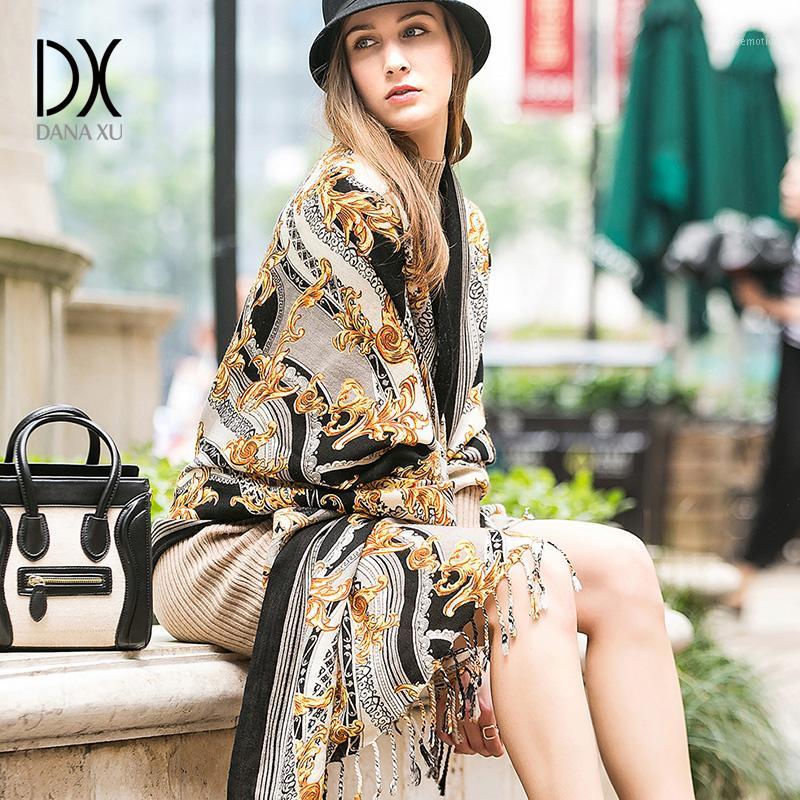 

DANA XU Women Winter Fashion Scarf Plaid Thick Warm Poncho Cashmere Sweater Scarves and Stoles Oversized Blanket Wrap1