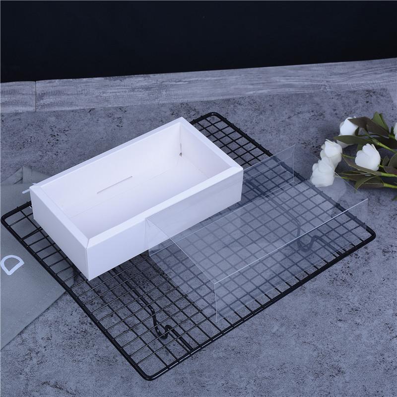 

PVC Transparent Clear Cake Biscuit Box Candy Box Drawer Gift Storage Handmade Packing Boxes With Thank You