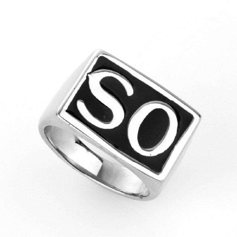 

SO Men's Gothic Biker SONS Ring Signet 316L Stainless Steel Silver color Tone Men's Jewelry