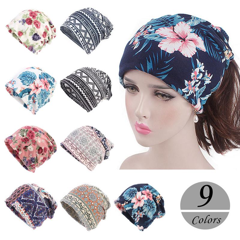 

Beanie Turban Hat Chemo Cap Cotton Beanie Headwrap Scarf Cancer Headwear Sleep Hat for Hair Loss for Men Women, Broken pollen