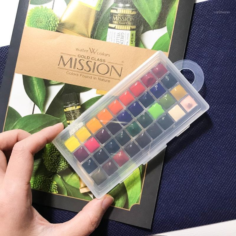 

Korea Mijello Gold Master Color Koi Watercolor paint 34-colors water picture painting Packing Disc Trial tray Dispensing plate1