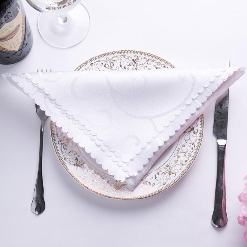 

6pc/lot 46x46cm Embroidered Flower Wedding Table Napkins Cloth Nylon Cotton Satin Wedding Table Decoration White Purple Orange1