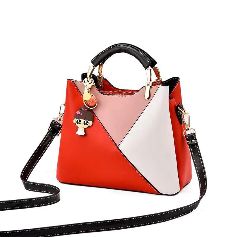 

Hot Women's Bags 2021 Trendy New Bags Women's Stitching Personality Fashion All-match Messenger Shoulder Handbag, Khaki