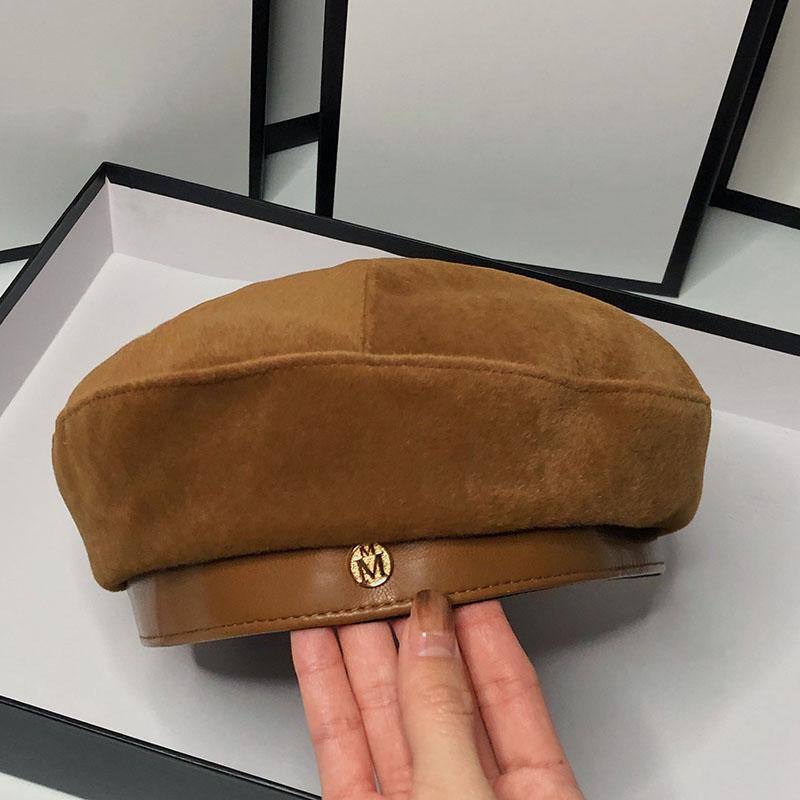 

Elegant Women Beret For fashion Winter Female Cotton Wool Hats Cap Autumn 2021Brand New Women's Painter Hat, Black