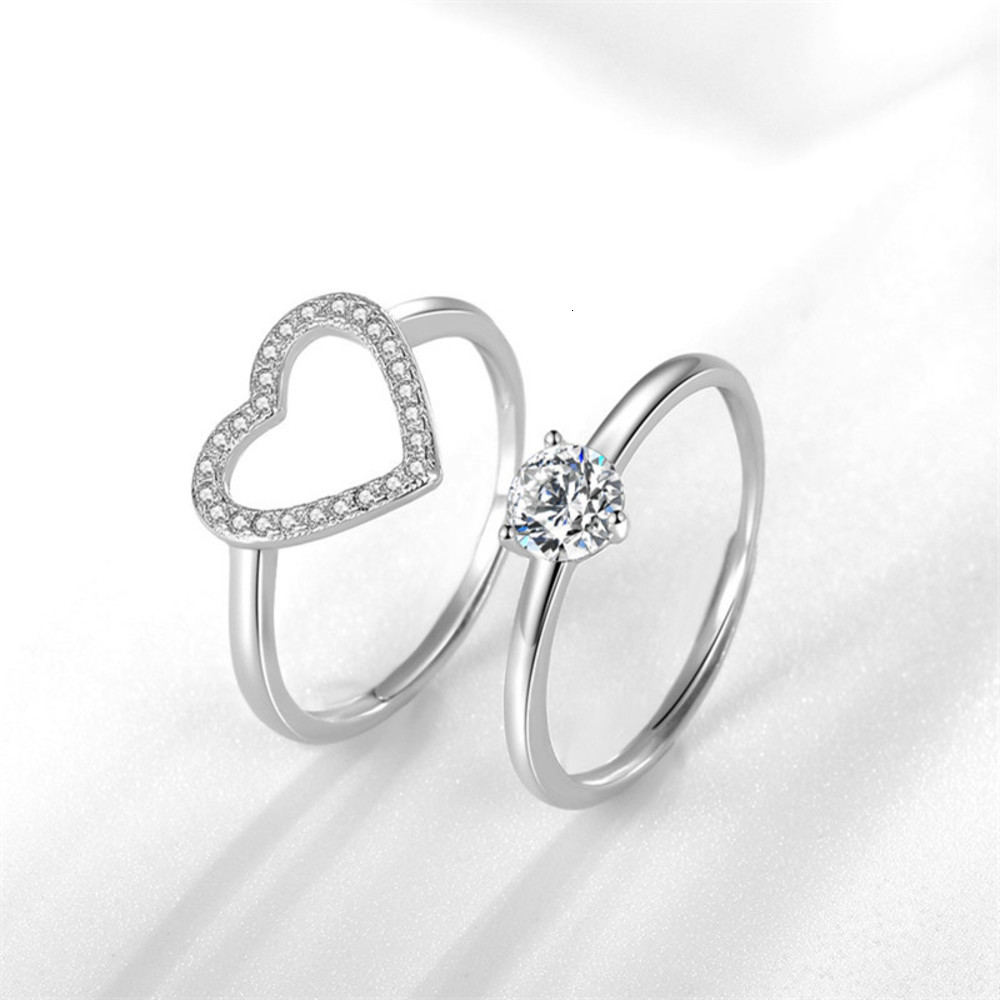

Luxurys Designers Fashion Jz357 new love ring simulation female ring with adjustable 50 point diamond ring